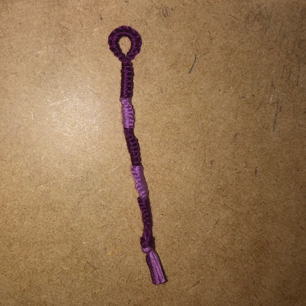 Purple VSCO inspired handmade keychain!
